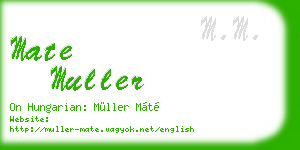 mate muller business card