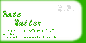 mate muller business card